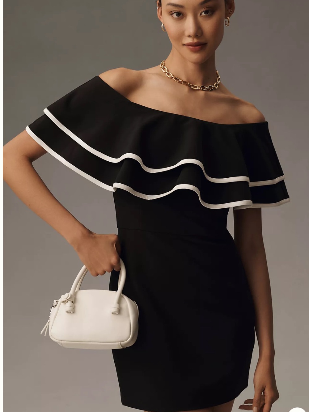 Endless Rose Off-The-Shoulder Ruffle Mini Dress